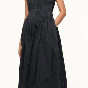STAUD MIDI Bella Dress in Black
